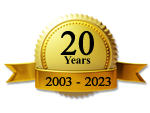 Gold Seal Ribbon 20 Years 2003 - 2023